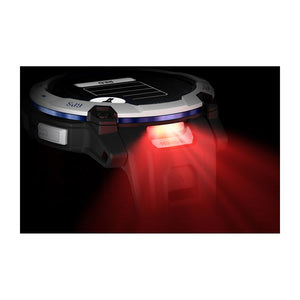 Instinct® 3 – 50 mm, Solar, Whitestone med sort/Bolt Blue rem