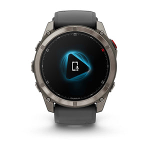 fēnix® 8 Pro – 51 mm, AMOLED, Sapphire, titanium med silikonerem i Graphite/sort