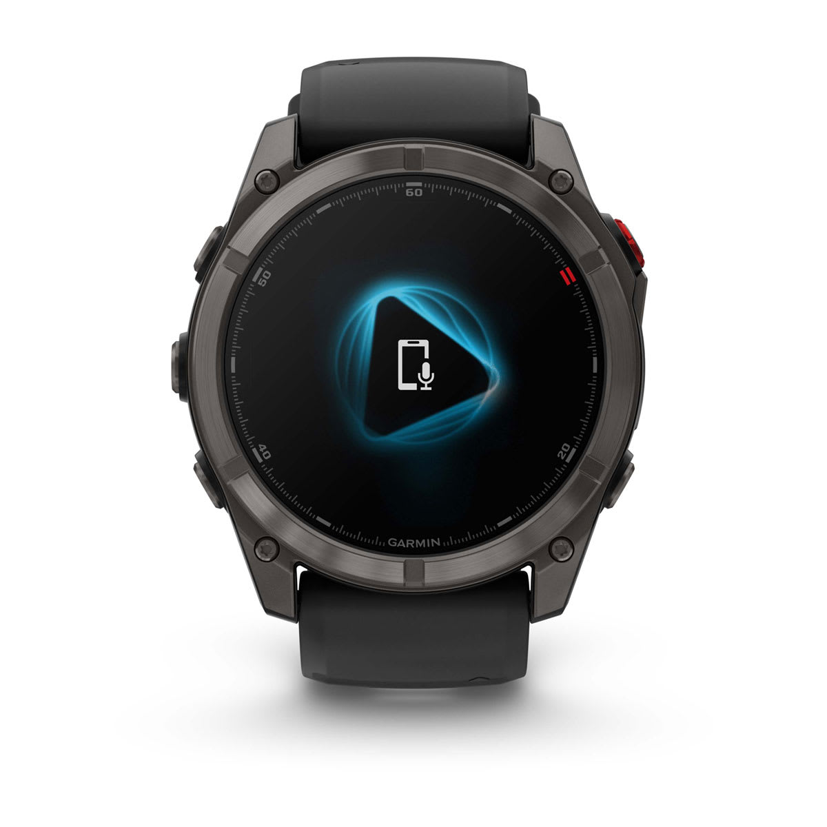 fēnix® 8 Pro – 51 mm, AMOLED, Sapphire, Carbon Grey DLC-titanium med sort/Pebble Grey silikonerem