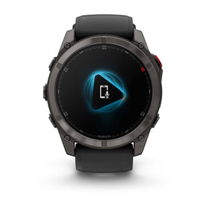 fēnix® 8 Pro – 51 mm, AMOLED, Sapphire, Carbon Grey DLC-titanium med sort/Pebble Grey silikonerem