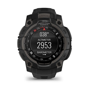 Instinct® 3 – 45 mm, AMOLED, Sort med sort rem