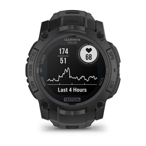 Instinct® 3 – 50 mm, Solar, Tactical Edition, Sort med sort rem