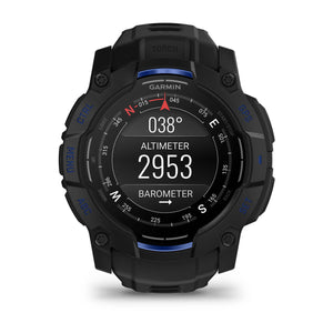 Instinct® 3 – 50 mm, AMOLED, Sort med sort/Bolt Blue rem