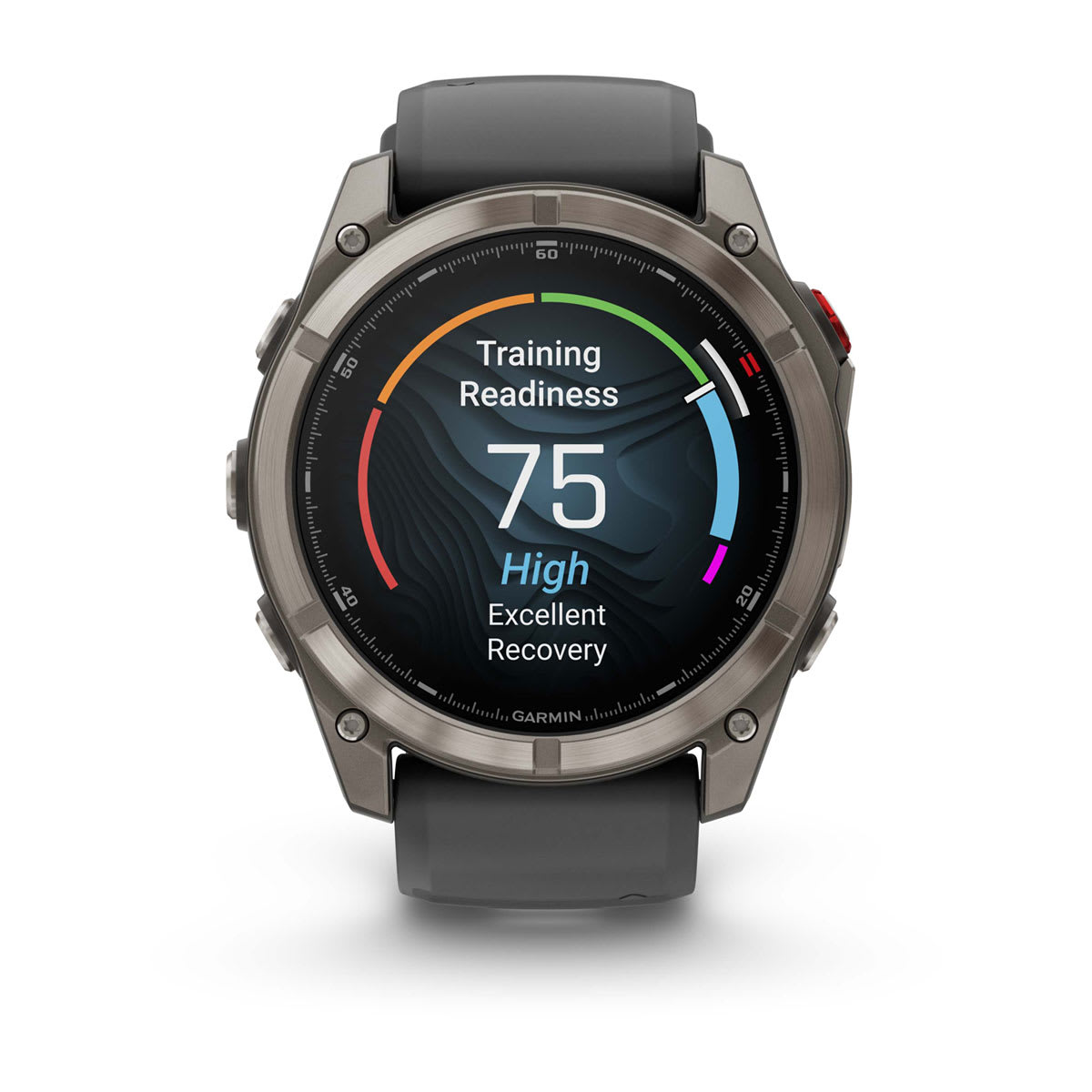 fēnix® 8 Pro – 51 mm, AMOLED, Sapphire, titanium med silikonerem i Graphite/sort