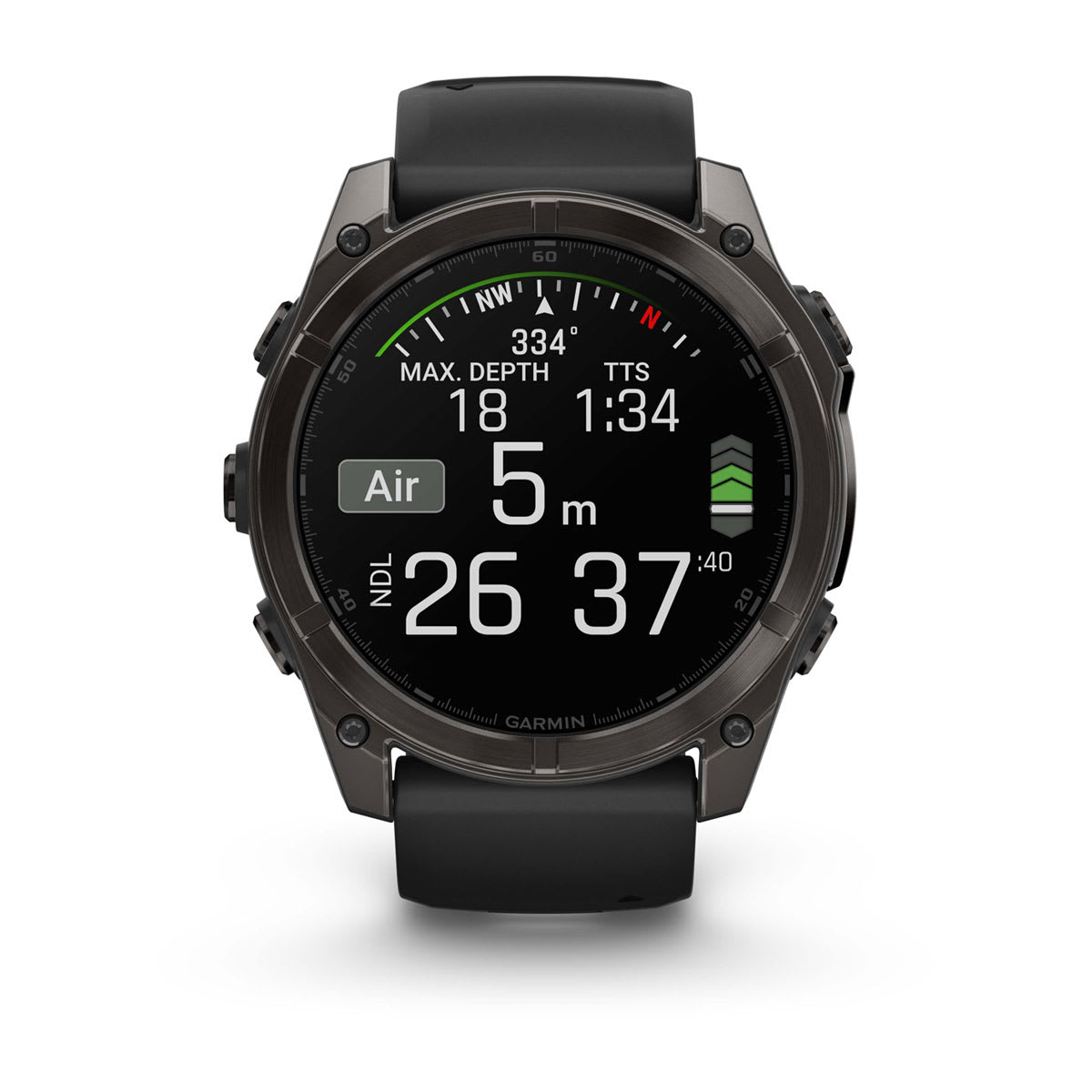 fēnix® 8 – 51 mm, AMOLED, Sapphire, Carbon Grey DLC med sort/Pebble Grey silikonerem