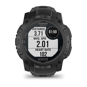 Instinct® 3 – 50 mm, Solar, Tactical Edition, Sort med sort rem