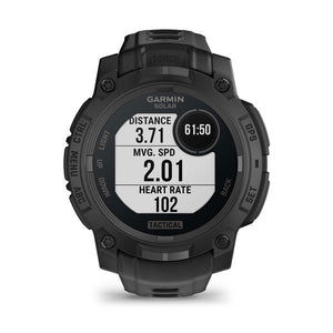 Instinct® 3 – 45 mm, Solar, Tactical Edition, Sort med sort rem
