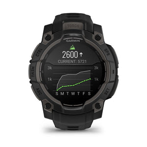 Instinct® 3 – 45 mm, AMOLED, Sort med sort rem