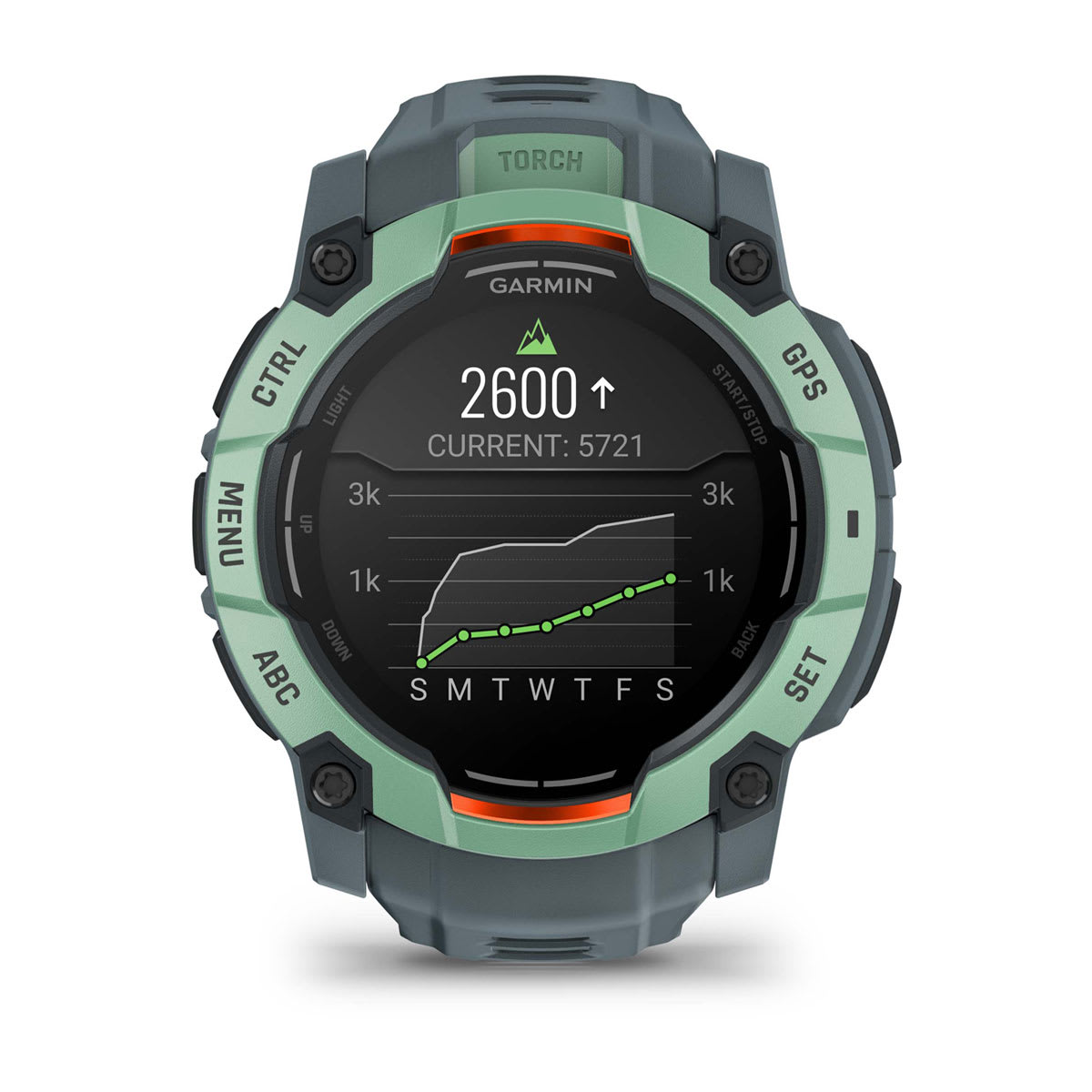 Instinct® 3 – 50 mm, AMOLED, Neotropic med Twilight rem