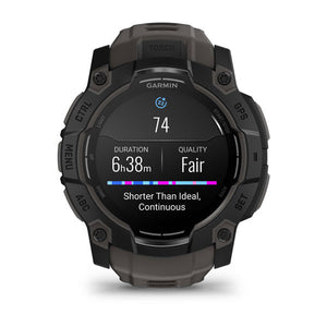 Instinct® 3 – 50 mm, AMOLED, Sort med Charcoal rem