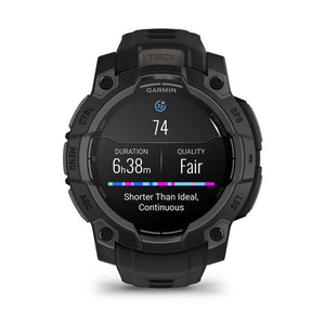 Instinct® 3 – 45 mm, AMOLED, Sort med sort rem