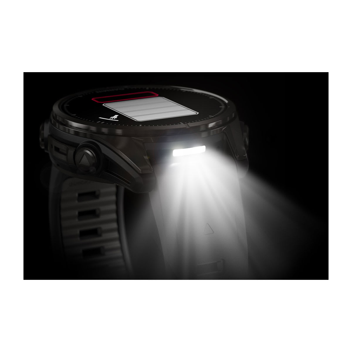 fēnix® 8 – 43 mm, AMOLED, Sapphire, Carbon Grey DLC-titanium med sort/Pebble Grey silikonerem