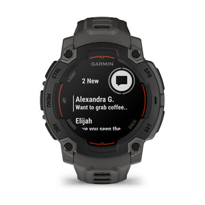 Instinct® E – 45 mm, Sort med Charcoal rem