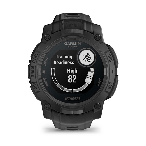 Instinct® 3 – 45 mm, Solar, Tactical Edition, Sort med sort rem