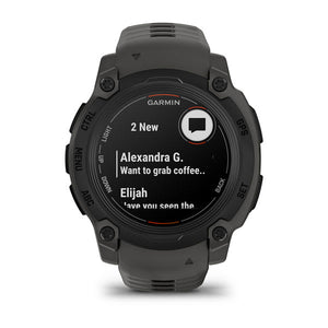 Instinct® E – 40 mm, Sort med Charcoal rem
