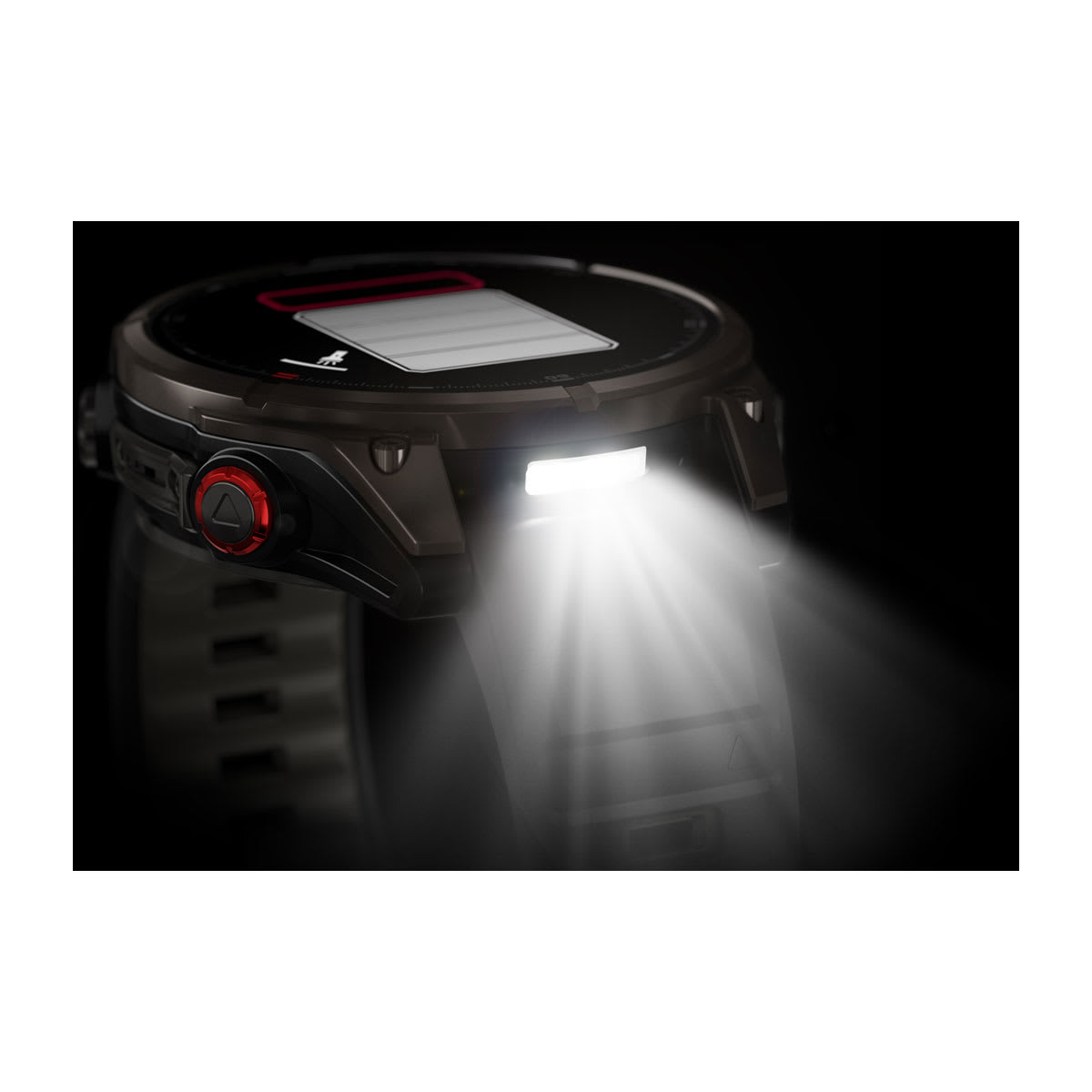 fēnix® 8 Pro – 47 mm, AMOLED, Sapphire, Carbon Grey DLC-titanium med sort/Pebble Grey silikonerem