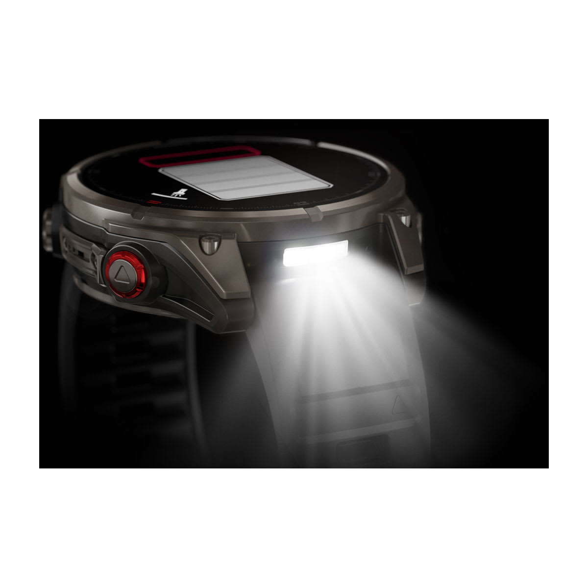 fēnix® 8 Pro – 47 mm, AMOLED, Sapphire, titanium med silikonerem i Graphite/sort