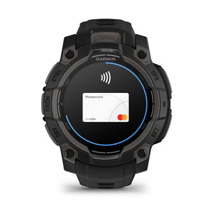 Instinct® 3 – 45 mm, AMOLED, Sort med sort rem