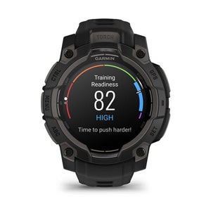 Instinct® 3 – 45 mm, AMOLED, Sort med sort rem