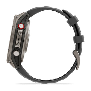fēnix® 8 Pro – 47 mm, AMOLED, Sapphire, titanium med silikonerem i Graphite/sort