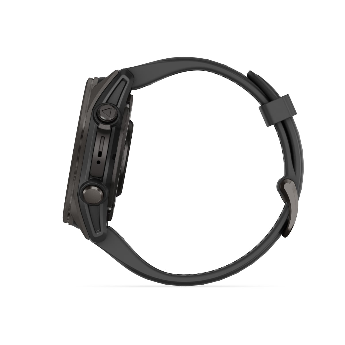 fēnix® 8 – 43 mm, AMOLED, Sapphire, Carbon Grey DLC-titanium med sort/Pebble Grey silikonerem
