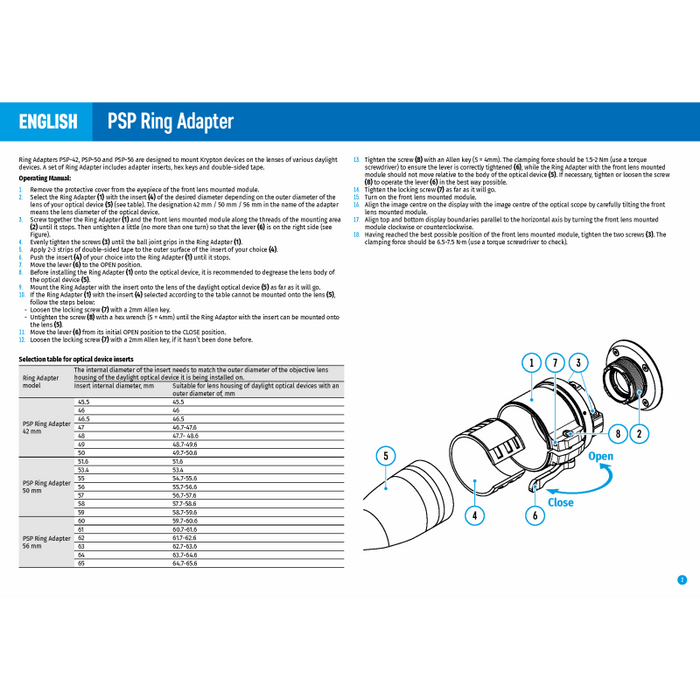 Pulsar PSP-42 Ring Adapter