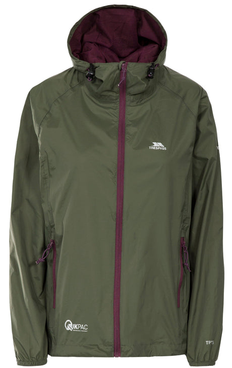 Str. XXS - Qikpac Female Jkt - Moss - Trespass - Ombytningsvare