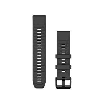QuickFit® 22 remme, Graphite/sort silikone 1