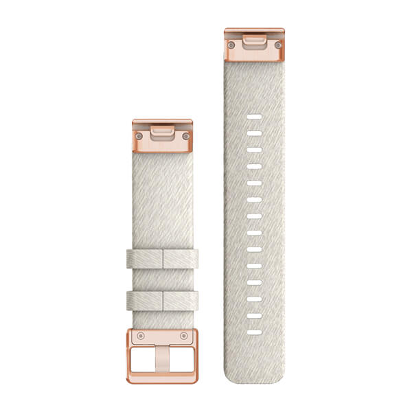 QuickFit® 20 urremme, Crememeleret nylon, rosaguld hardware