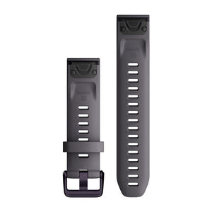 QuickFit® 20 urremme, Shale Grey silikone, Amethyst hardware