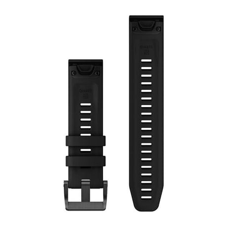 QuickFit® 22 remme, Sort silikone (Dykkersæt med 3 dele)