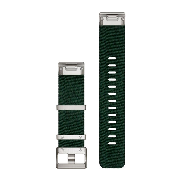 QuickFit® 22 urremme, Jacquardvævet nylonrem – Pine Green