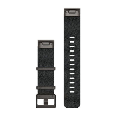 QuickFit® 22 urremme, Jacquardvævet nylonrem – Sortmeleret