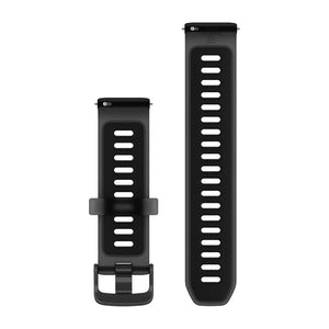 Quick Release remme (20 mm), Gennemskinnelig sort/sort med Slate hardware