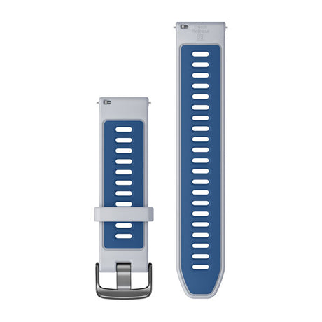 Quick Release remme (22 mm), Whitestone/Tidal Blue, Slate hardware