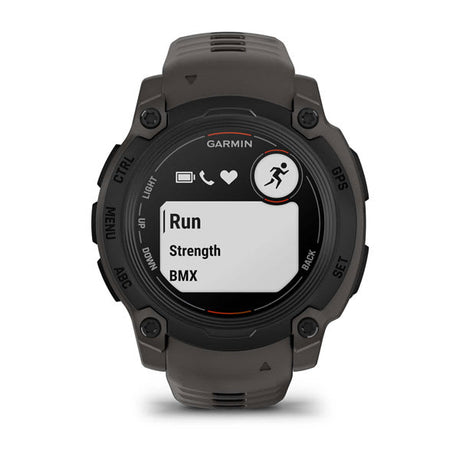 Instinct® E – 40 mm, Sort med Charcoal rem