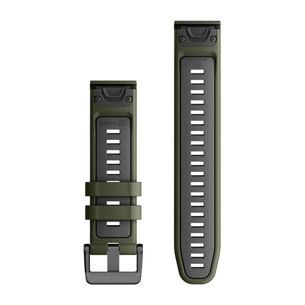 Quickfit 22 mm urremme, Moss/Graphite silikone