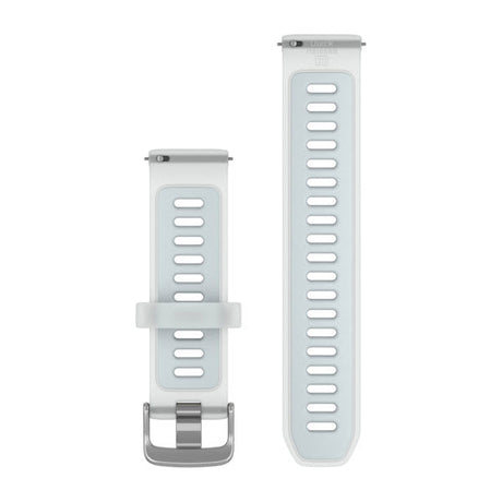 Quick Release remme (20 mm), Gennemskinnelig Whitestone/Cloud Blue med sølv hardware