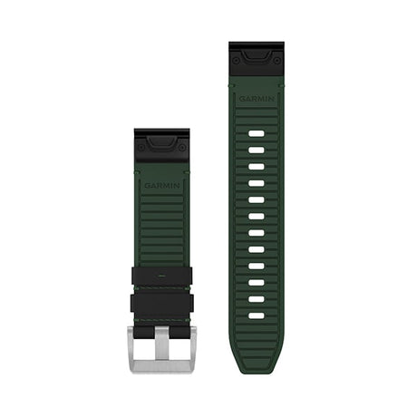 QuickFit® 22 urremme, Læder/FKM hybridrem, sort/grøn