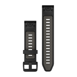 QuickFit® 20 remme, Sort/Pebble Grey silikone