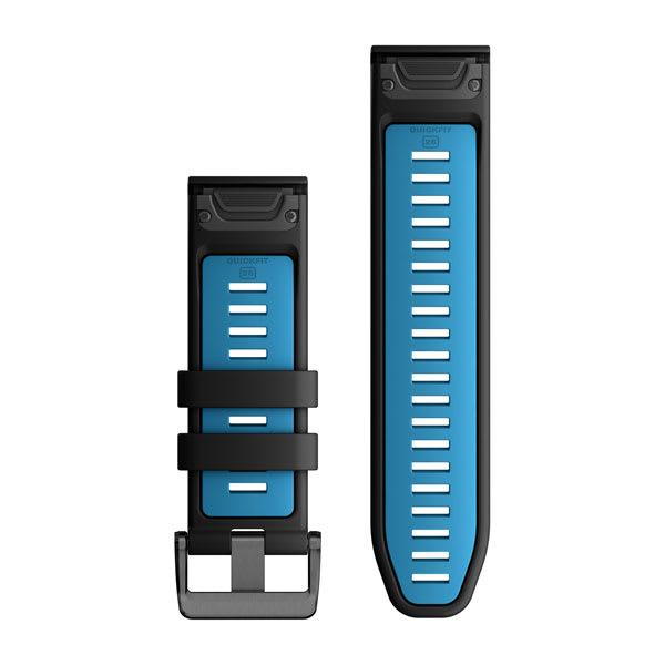 QuickFit® 26 urremme, Sort/Cirrus Blue silikone
