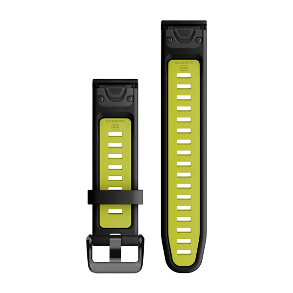 QuickFit® 20 urremme, Sort/Electric Lime silikone