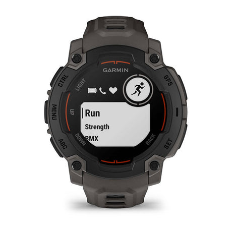 Instinct® E – 45 mm, Sort med Charcoal rem