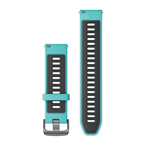 Quick Release remme (22 mm), Aqua/Sort, Slate hardware