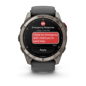 fēnix® 8 Pro – 51 mm, AMOLED, Sapphire, titanium med silikonerem i Graphite/sort