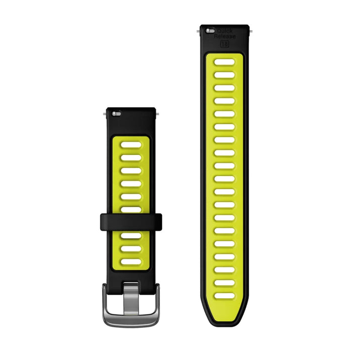 Quick Release remme (22 mm), Citron silikone , sølv hardware 2