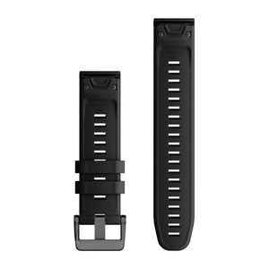 Quickfit 22 mm urremme, Sort silikone