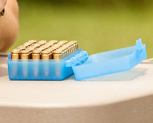 MTM patronbox til pistolammo Kal. 9mm - 50 stk. farve: klar grøn