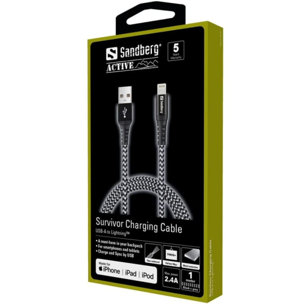 Survivor Iphone ladekabel - Sandberg