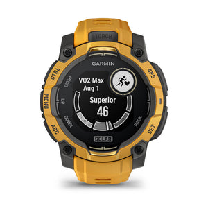 Instinct® 3 – 45 mm, Solar, Sunburst med Sunburst/Grey rem